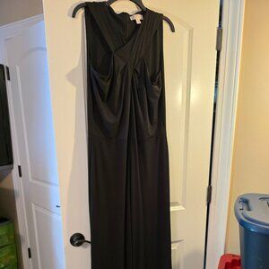 MICHAEL KORS Twist Neck Halter Sleeveless Jumpsuit Ladies Black Size 14 NWOT